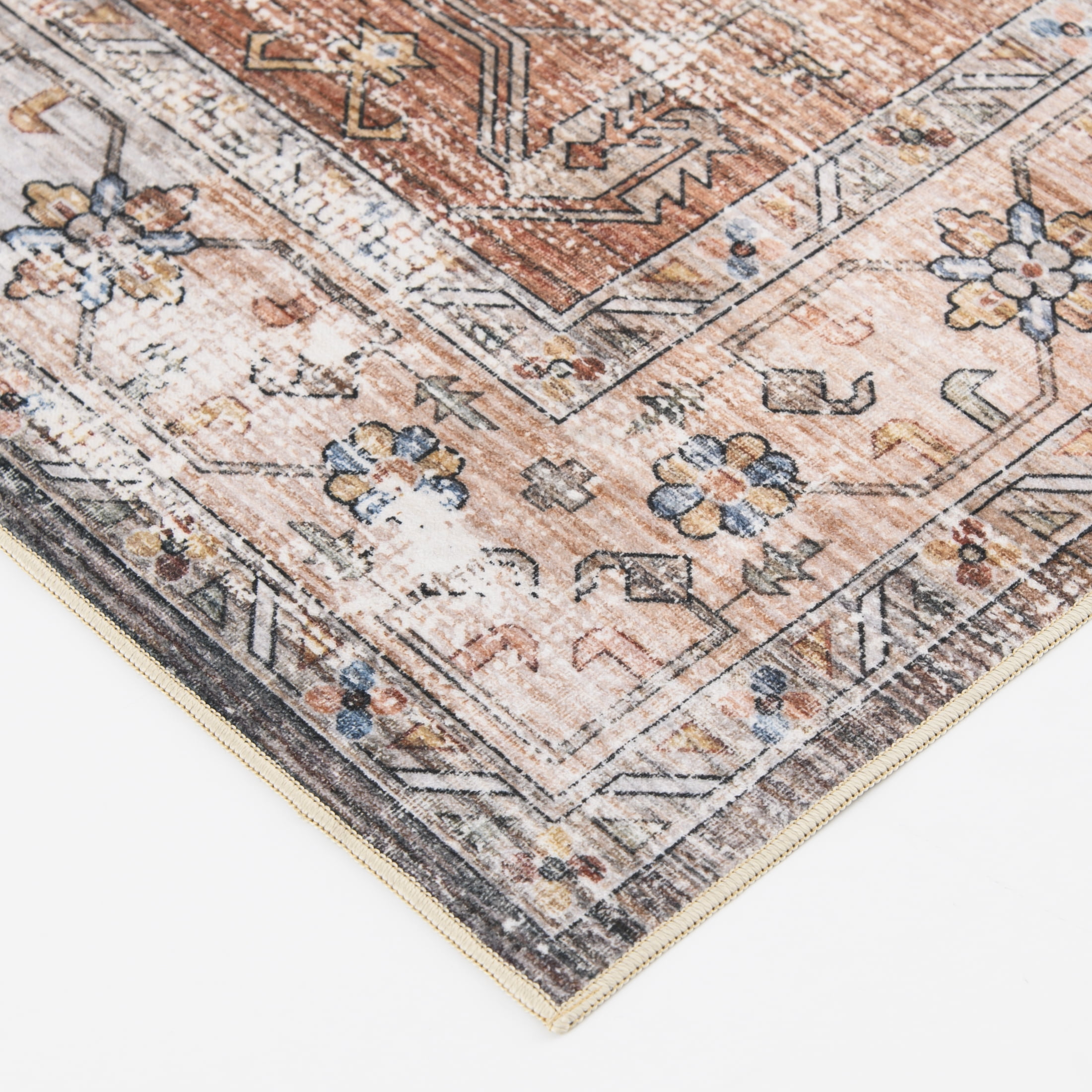 Home Décor Collection Washable Multicolor Persian Indoor Area Rug, 5'x7'
