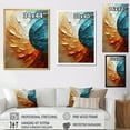 thumbnail image 4 of Designart "Desert Mirage Spiral In Gold And Blue" Abstract Spirals Picture Framed Wall Art Prints, 4 of 5