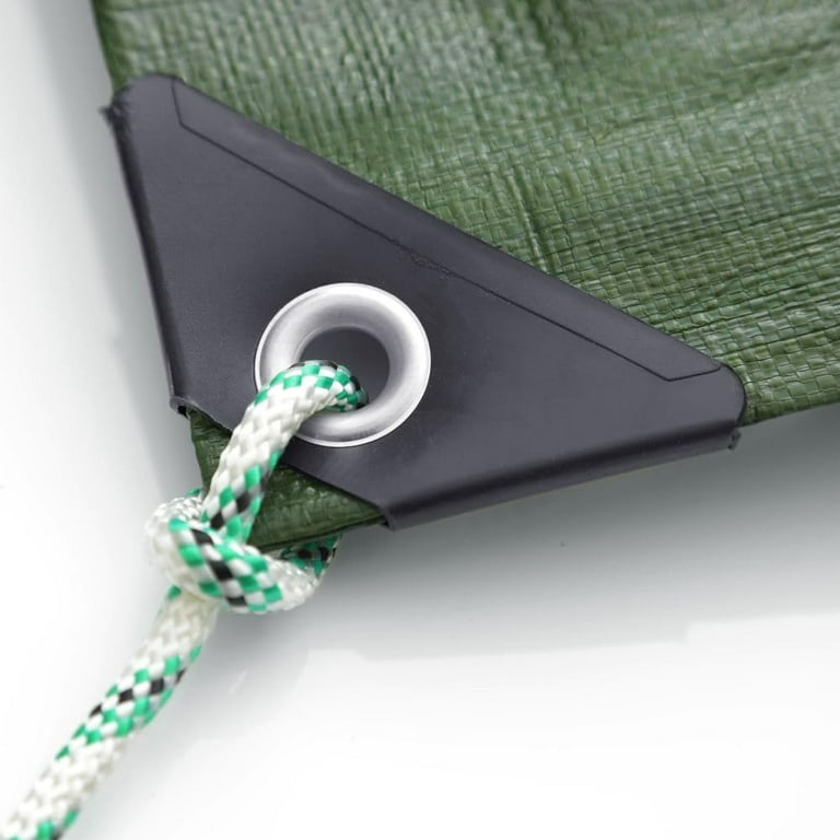 7x13 Feet Heavy Duty Waterproof Poly Tarp - UV Resistant, Rip Proof, With Grommets For Outdoor Cover