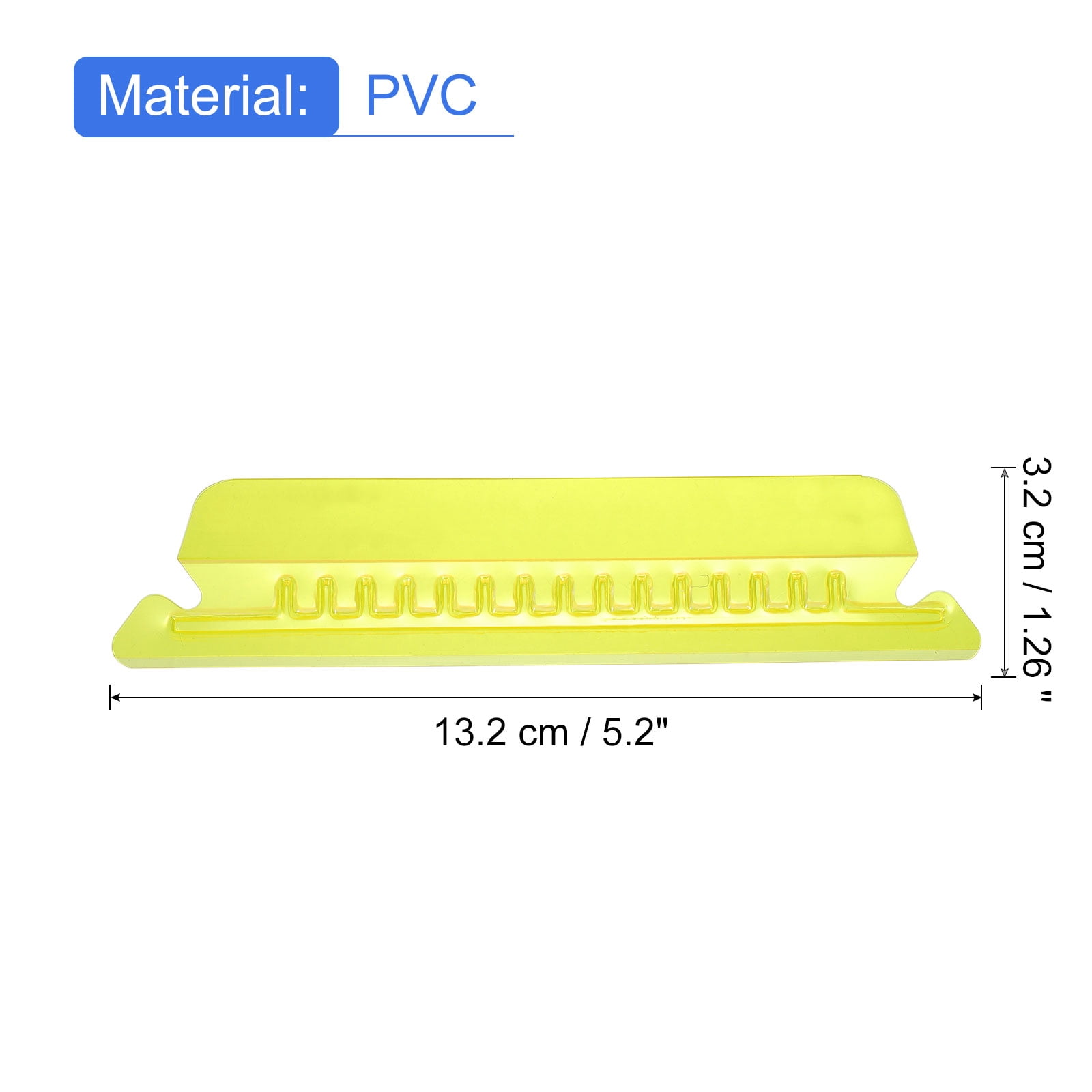 Uxcell Hanging File Folder Tabs, 4 Inch File Folder Tabs and Inserts Plastic Clear File Folder Labels Filing Tabs for Hanging File Folders, Yellow, 100 Pcs