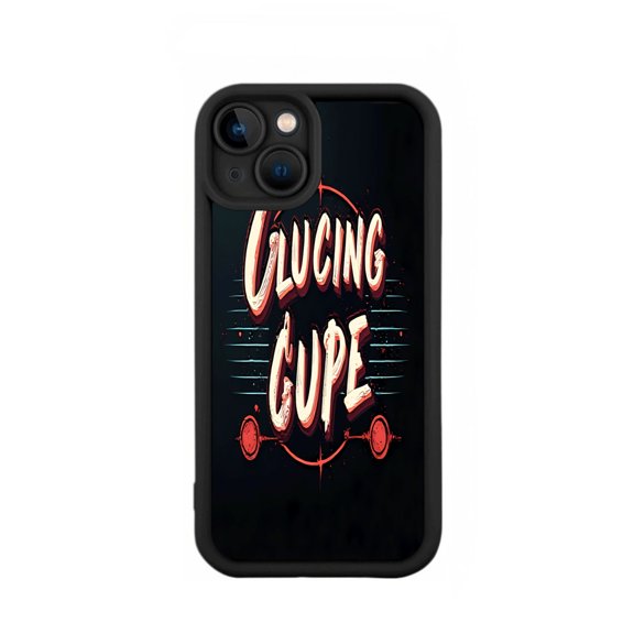 Stylish iPhone 15 Case - Lightweight Yellowing Resistant with Bold ' CLUÄŒING CUPE ' Design & Circular Red/Blue Accents