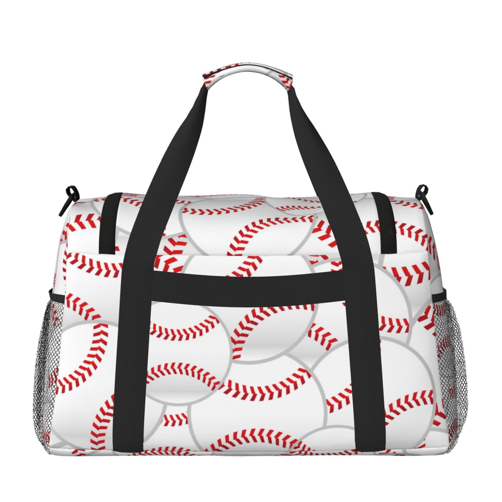 Hirioo Baseballs Hand Travel Bag for Men Women,Durable and Spacious Travel Bag with Multiple Pockets for Work, Travel, Weekend Getaways
