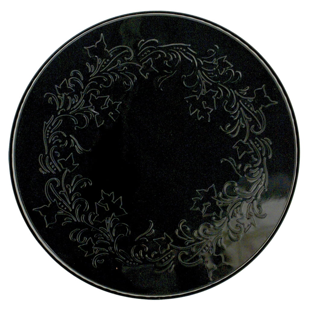 Range Kleen 5056 Ivy Embossed Black 4 Pack Licensed Round Metal Burner Cover Set by Joanne Fink