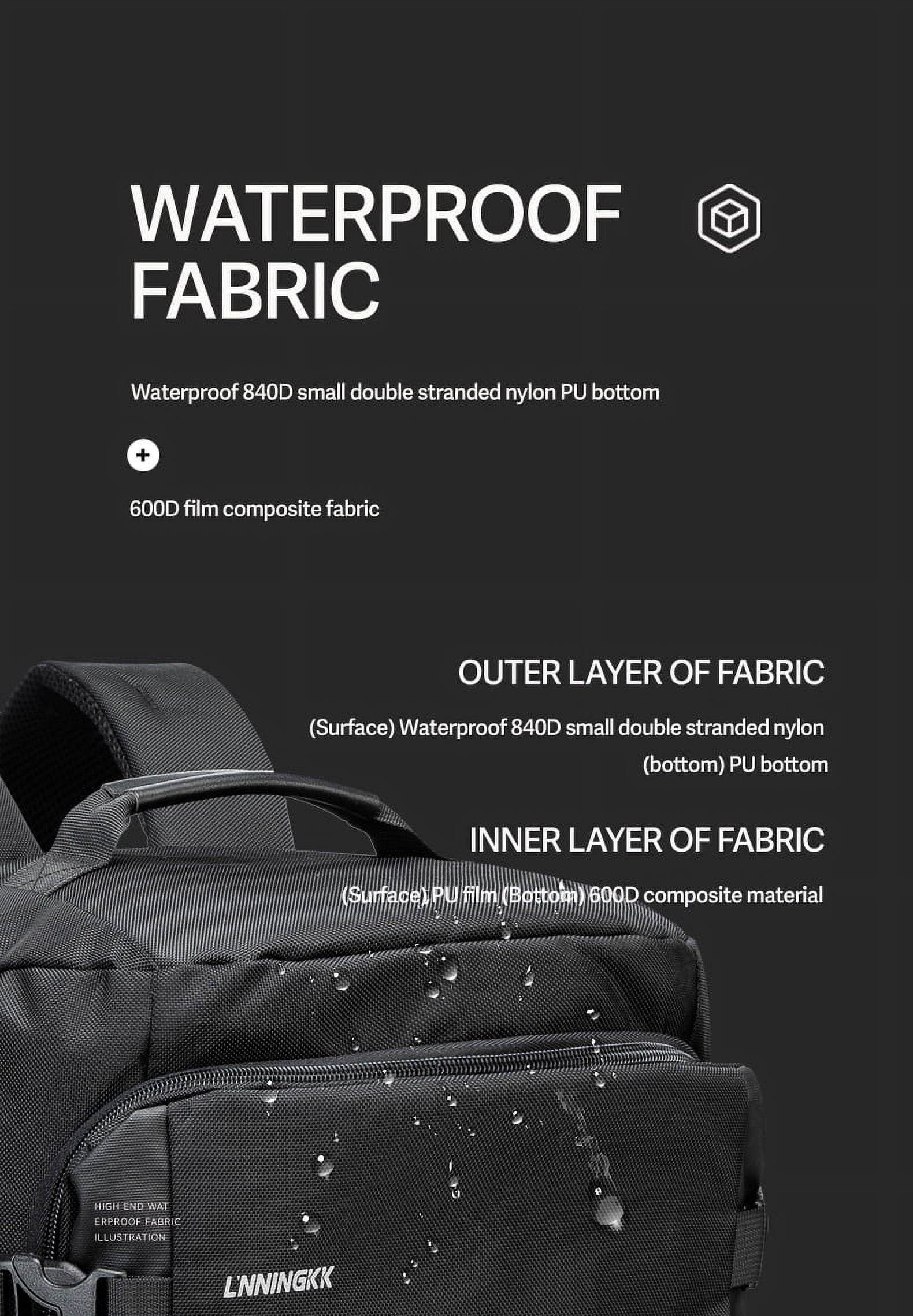 Travel Backpack, 40L Water Resistant Business Rucksack, TSA Friendly Flight Approved Laptop Carry On Luggage, Lightweight Large Casual Daypack for Men Weekender Trips, Business & Hiking, Black