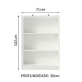 thumbnail image 4 of Estante Librero Organizador Madesa 6907 con 3 Nichos Blanco, 4 of 10