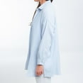 thumbnail image 4 of Elsie & Zoey Aaliyah L/XL Light Blue Gauze Long Sleeve Button Up Top for Women, 4 of 8