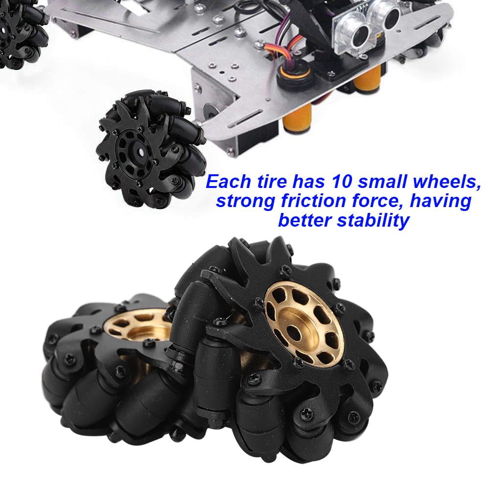 OTVIAP 2Pcs/Set 60mm Omnidirectional Mecanum Wheels RC Car Parts
