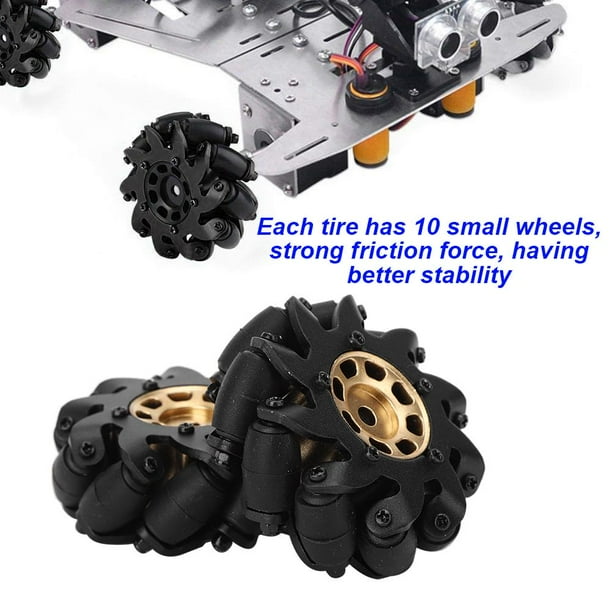 OTVIAP 2Pcs/Set 60mm Omnidirectional Mecanum Wheels RC Car Parts