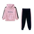 thumbnail image 2 of Ropa Para Bebé (Niño O Niña), Traje Para Niño Pequeño, Manga Larga Con Capucha, Pantalón De Manga Larga, Traje Informal Deportivo Rosa Odeerbi LM103-1320, 2 of 9