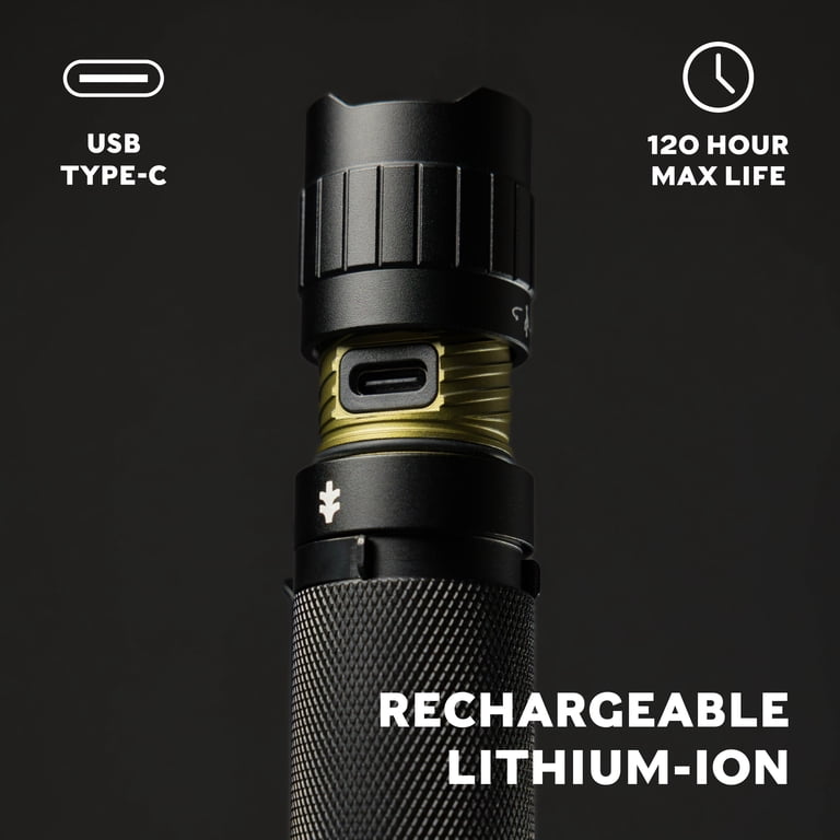 Swiss Tech TAKTISCH 2500LM Rechargeable Tactical LED Flashlight