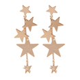 thumbnail image 4 of Pendientes de estilo con estrella de cinco puntas Pendientes largos elegantes para mujer Pendientes de estrella hueca sin oreja para mujer, 4 of 5