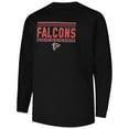 thumbnail image 2 of Men's Profile  Black Atlanta Falcons Big & Tall Pop Long Sleeve T-Shirt, 2 of 3