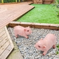 thumbnail image 3 of 2 piezas de resina para jardín, patio, paisaje, alta simulación, decoración de cerdos, adorno animal, 3 of 10