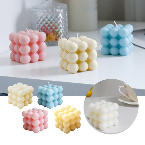 Msgweeeg Candles for Home Scented Scented Candle Geometric Candle Handmade Aroma Soy Wax Scented Creative DIY Decorative Candle Home Living Room Cozy Relax Gift