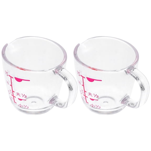 LOLIPPYY 2Pcs Clear Glass Measuring Cup Household Liquid Measuring Container with Handle