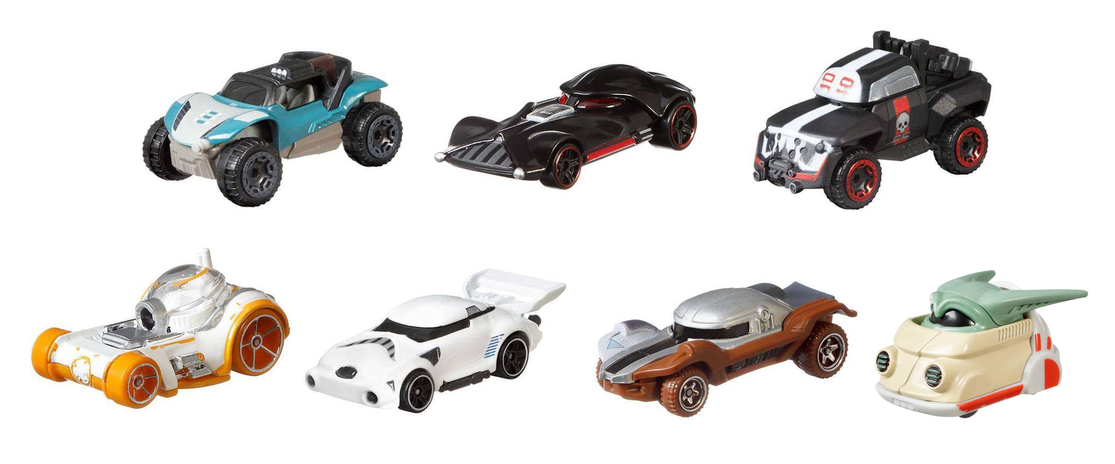 Hot Wheels 2021 Star Wars Studio Character Cars Complete Set of 7 Diecast Vehicles from GJH91-956H Release