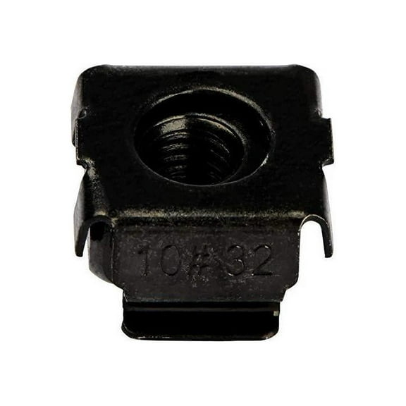 StarTech 10-32 Cage Nuts 50 pack Black CABCAGENUTS1032