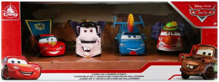 Disney / Pixar Cars Cars 3 Cars Halloween Diecast Car 4-Pack (DJ, Red, Lightning McQueen & Mater)