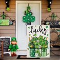 thumbnail image 6 of St Patrick''s Day Lucky Garden Flag 12.5 x 18 Inch Shamrock Clovers Mason Jar Double Sided Small Flag for Farmhouse Yard Holiday Decor, 6 of 6