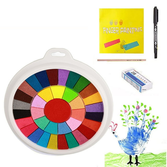 Kit divertido de pintura para dedos, pintura lavable para dedos para niños, juguetes para dibujar con los dedos, Kit de pintura para manualidades DIY