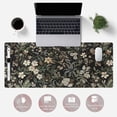 thumbnail image 2 of Floral Desk Pad Leaves Vintage Aesthetic Desk Mouse Pad Flower Plant Black Extended Mouse Pad Large Gaming Mousepad XL Laptop Computer Mouse Keyboard Mat 31.5 x 11.8 in for Office Desk Decor., 2 of 6