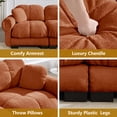 thumbnail image 4 of MIKIBAMA 103.9" Modular Sectional Sofa, U-Shaped 3-Seat Cloud Sofa with Movable Ottoman for Living Room, Orange, 4 of 11