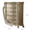 thumbnail image 5 of Five Drawer Chest With Cabriole Legs, Antique Pearl & Cherry Oak, 5 of 5