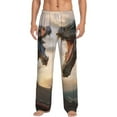 thumbnail image 2 of Picia Friendship Dragon Mens Soft Woven Cotton Elastic Waistband Sleep Pajama Pant Lounge Sleep Pant With Pockets And Drawstring-Large, 2 of 9