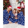 thumbnail image 4 of Ekouaer Christmas Family Matching Pajamas Long Sleeve Button Down Pj Set Festival Party Sleepwear, 4 of 5