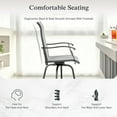 thumbnail image 4 of Sophia & William Outdoor Patio Metal Swivel Bar Stools Textilene Height Chairs Furniture Set of 2, Gray, 4 of 6