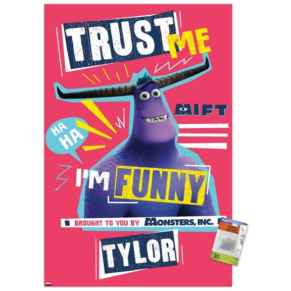 Disney Monsters at Work - Trust Me Wall Poster with Pushpins, 22.375" x 34"