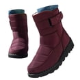 thumbnail image 3 of XIMIN Women's Winter Warm Snow Boots Waterproof Non-Slip Platform Warm Wool Fuzzy Ankle Booties with Fur Lined Thermal Mid-Calf Booties Outdoor Slip On Booties, 3 of 6