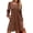 Brown, variant on Fantaslook Fall Dresses for Women Square Neck Long Sleeve Dresses Casual Babydoll Sweater Dress