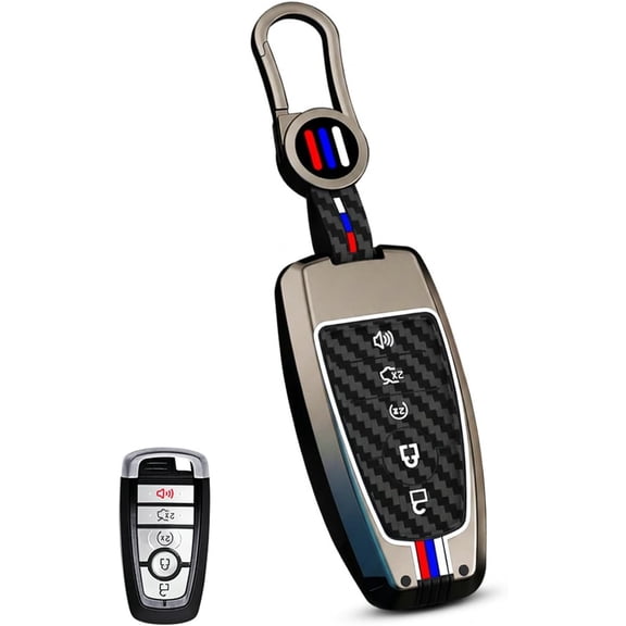 Key Fob Cover Compatible with Ford Mustang F150 Bronco Explorer Fusion Escape 2018-2026 Keychain Case Holder Protector,1