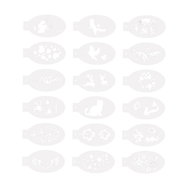 Face Paint Stencils Easily Drawing Makeup Templates for Pties Show Sunnimix Plantillas para pintar caras