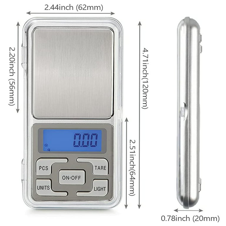 Digital Pocket Scale Portable Mini Kitchen Scale, 500g Capacity 0.01g  Accuracy Electronic Jewelry Scale Food Gram Scale 