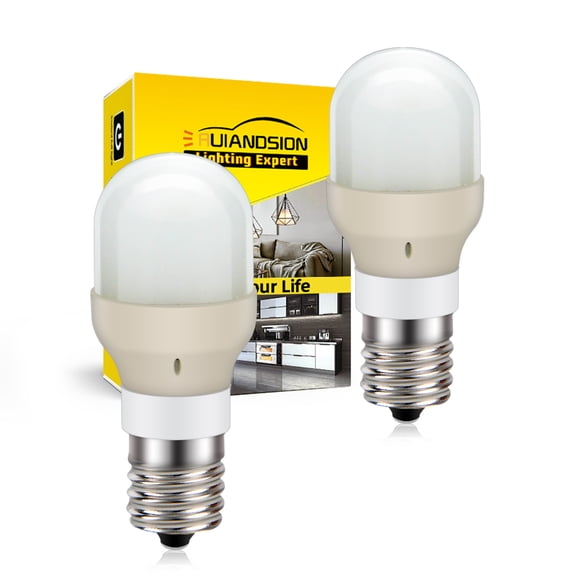 Ruiandsion E17 LED Bulb, 2W 300LM Warm White 3000K, Wide Voltage 85-265V, for Bedroom and Table Lamp, 2-Pack