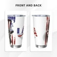 thumbnail image 3 of KLL Patriotic Skull Art Print 40oz Stainless Steel Insulated Car Cup with Spillproof Lid - Keep Your Drink Hot or Cold on the Go-Without Straw, 3 of 8