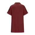 thumbnail image 6 of Kaemgyyd Dresses for Women Rolled up Short Sleeve Button down Casual Dresses Summer Loose Beach Shirt Dresses with Pockets, 6 of 6