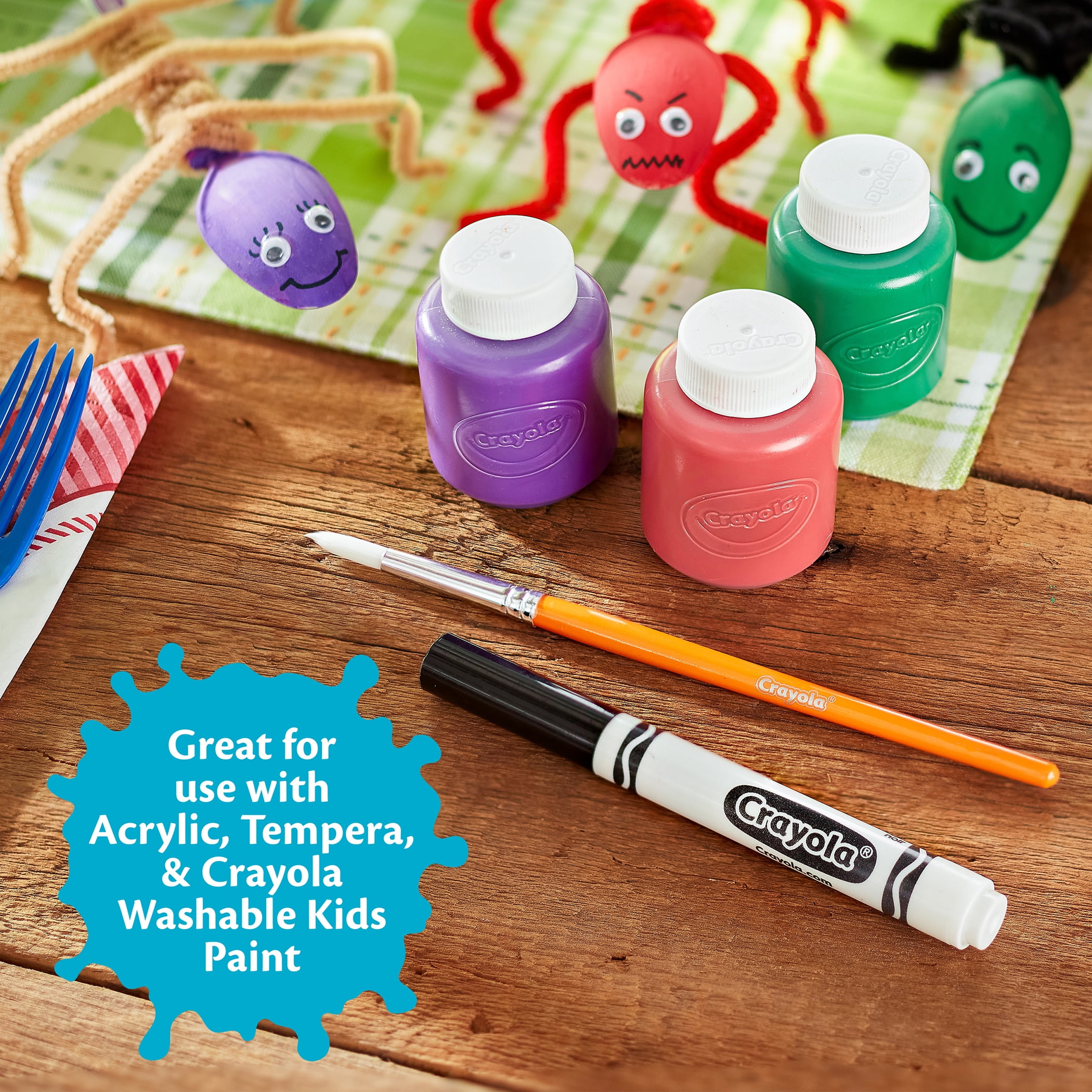 Crayola Round Brush Set, 4 Per Pack, 4 Packs