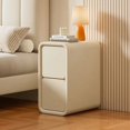 thumbnail image 2 of Drawer Nordic Nightstand Modern Minimalist White Organizer Bedside Table Solid Storage Simple Mesitas De Noche Home Furniture My Lux Decor Round, 2 of 10