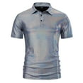 thumbnail image 2 of Honeeladyy Mens Sparkly Shirts Summer Stage Tops Sequin Glitter Short Sleeve T Shirt Button Turn Down Collar Pullover for Bar Party Silver M, 2 of 8