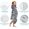 thumbnail image 7 of Border Collie Dog and Flower Florals Hooded Bath Towel，50"x30" for Ages 3 To 12 Kids, Quick Dry Lightweight Soft Microfiber Hood Beach Towel Cover Up for Kids, 7 of 7