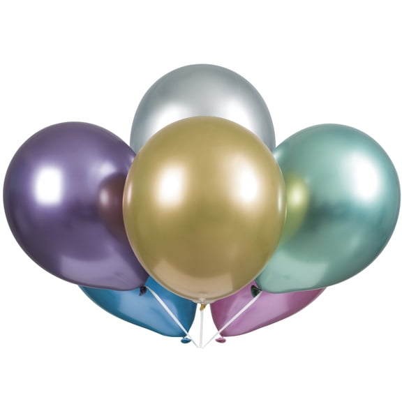 Latex Metallic Balloons, Assorted, 11in, 25ct
