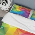 thumbnail image 4 of Designart 'Rainbow 3D Triangular Geometry' Modern & Contemporary Bedding Set - Duvet Cover & Shams, 4 of 4