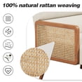 thumbnail image 5 of Andeworld Fabric Upholstered Living Room chairs,Mid-century Armchairs with Rattan Armrests,Single Modern Accent Chairs for Living Room,bedroom(Beige), 5 of 7