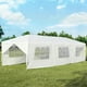thumbnail image 4 of Costway Toldo Impermeable 3 x 9 m con 6 Paneles Laterales Rmovibles y 2 Puertas Glorieta con Palos Resistentes para Casamientos Playa Barbacoas Blanco, 4 of 10