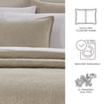 thumbnail image 5 of Bourina Modern Floral 3-Piece Quilt Set– Queen,Beige,Lightweight & Comfortable,Perfect for All Seasons, 5 of 9
