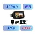 thumbnail image 1 of 3 Inches Motorcycle GPS 1080P Dashcam With Waterproof Dual Lens Motorcycle Black Box Night Vision Video Recorder Dash Cam ,Clear Images, 1 of 7