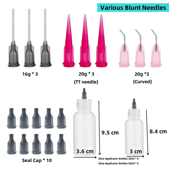 8Pack Glue Squeeze Bottle, Precision Tip Applicator Bottle,Needle Tip Squeeze Bottle,Glue Applicator Bottles,for Paint